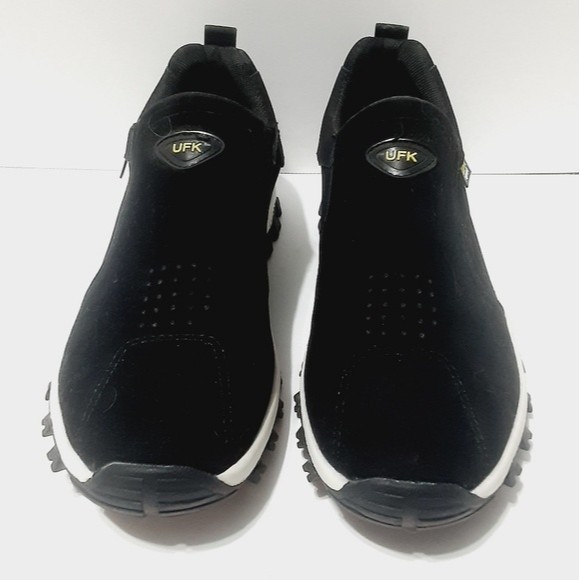 UFK Sport Men’s Black Faux Suede Slip-On Comfort Sneakers US10 Casual Streetwear - Picture 3 of 8